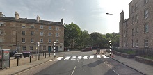 Photomontage showing a zebra crossing on Bernard Terrace